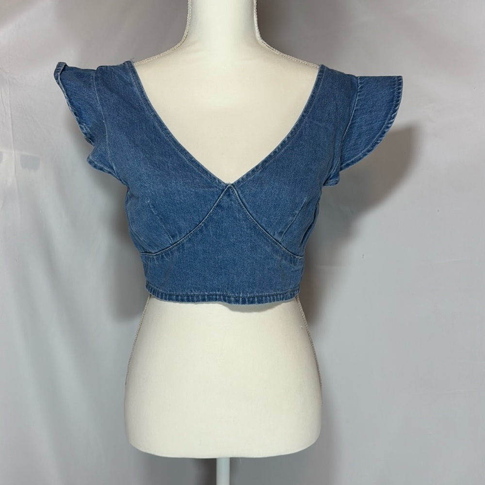 Denim crop top